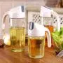 Kitchen Storage Kitchen Leakproof Olive Oil Vinegar Dispenser Bottle Automatic Cap Storage Jar