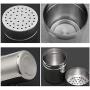 JUSTDOLIFE Seasoning Bottle Set BBQ Pepper Shaker Stainless Steel Seasoning Shaker Spice Bottle with Plastic Lid