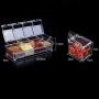 4pcs Transparent Seasoning Salt Jar Storage Box Acrylic Kitchen Condiment Spice Sugar Pepper Shakers Storage Bottles(transparent)