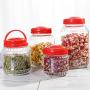 Portable sealed glass storage jars food grains for honey candy dried fruit snacks storage dispenser Containers (Size : 1500ml)