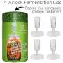 Couvercles de Fermentation Clairs, BPA-Free, Année Abondante - Lot de 4 - Pour le Choucroute dans des Bocal à Large Bouche - Inclut Instructions, Recette et Boîte Cadeau pour le Stockage… (Clairs) Couvercles de Fermentation Clairs, BPA-Free, Année Abondante - Lot de 4 - Pour le Choucroute dans des Bocal à Large Bouche - Inclut Instructions, Recette et Boîte Cadeau pour le Stockage… (Clairs)