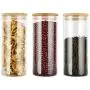 Bouteilles de Rangement en Verre COPRREL avec Couvercles en Bambou Set de 3 pour Cuisine, Canisters pour Café, Farine, Sucre, Bonbons, Biscuits, Épices et Plus. 950 ml (32.5 oz) Bouteilles de Rangement en Verre COPRREL avec Couvercles en Bambou Set de 3 pour Cuisine, Canisters pour Café, Farine, Sucre, Bonbons, Biscuits, Épices et Plus. 950 ml (32.5 oz)