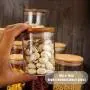 Glass Jars Sealed Cans With Cover Kitchen Food Storage Bottles Spice Jars Candy Storage Banks Tea Box Kitchen Storage Can,Z3 4Pieces