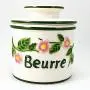 Butter Bell Keeper L Tremain Ceramic Crock Cafe Keeper Flowers Pink Green Butter Bell Keeper L Tremain Ceramic Crock Cafe Keeper Flowers Pink Green