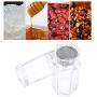 UPKOCH 2pcs Glass Mason Jars Transparent Hexagonal Honey Bottle Jam Jar with Airtight Lid for Kitchen Dry Food Jelly Craft Storage 120ML