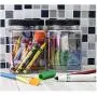 Bouteilles Rectangulaires en Plastique Jaunes (4 Pièces); Pots Rectangulaires Transparents de 4 Cuillères à Café avec Couvercles Noirs, Faciles à Tenir Bouteilles Rectangulaires en Plastique Jaunes (4 Pièces); Pots Rectangulaires Transparents de 4 Cuillères à Café avec Couvercles Noirs, Faciles à Tenir