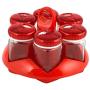 Home 6 brings spice jar cc105 red cap jars food storage containers italian style