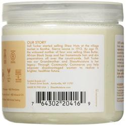 Shea Moisture 100% Raw Shea Butter Intensive Hair & Skin Moisture for Unisex - 15 oz Oil.