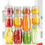 Yl Ly Glass Sealed Jar Lemon Passion Fruit Honey Bottle Transparent Food Storage Milk Powder Household Size Circle 250Ml