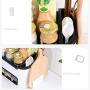 ZTT Multifunctional Kitchen Rack Set Combination Knife Holder Kitchen Storage Rack Spice Jar Storage Box,B