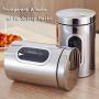 JENNIMER 3PC Kitchen Canister Sugar Food Tea Coffee Candy Storage Jars Stainless Steel with Transparent Windows (Silver)