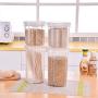 Rotatable Storage Tanks Grain Storage Box Sealed Cans Kitchen Plastic Cover With Transparent Jar Miscellaneous Grain Storage Can,Big