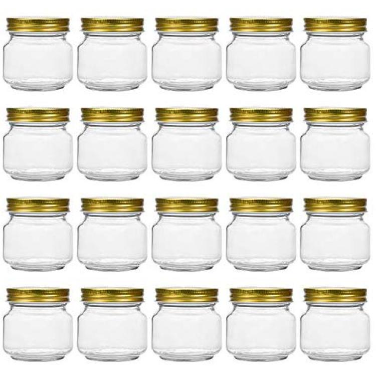 Hexagon Jars Gold Lid (15pcs, 6.0 oz) Hexagon Glass Jars with Gold  Plastisol Lined Lids for