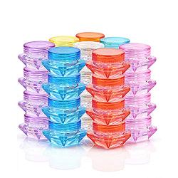 32 Pcs Cosmetic Containers,5 Gram/5 ML Cosmetic Sample Empty Container Plastic Clear Cosmetic Pot Jars,with Lids Diamond-shape Makeup Jars Bottles