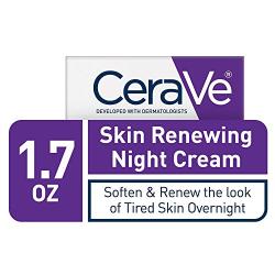 CeraVe Skin Renewing Night Cream | Niacinamide, Peptide Complex, and Hyaluronic Acid Moisturizer for Face | 1.7 Ounce