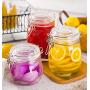 YL LY Sealed Cans Glass Food Grains Jars Lemon Honey Passion Fruit Bottle Storage Jars Coffee Beans Snack Bottles 3 Sets Round 500Ml+700Ml+1000Ml