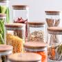 Glass Sealed Jars, Moisture-Proof Kitchen Food Containers, Storage Of Spices/Pasta/Oatmeal/Coffee Beans