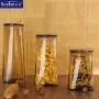 Buolo Glass Sealed Jar Coffee Color Storage Tank Milk Powder Jar Enzyme Jar Honey Glass Wine Bottle 2 Sets 1500Ml2