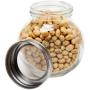MyGift Metal Spice Container Rack with 6 Glass Jars with Lid, 6-oz Jars