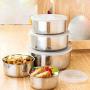 Has_Shop 5 Pcs Stainless Steel Food Storage Bowl with Lid BPA Free Kitchen Accessories