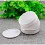 6 PCS 50ML 1.7OZ Weiße PP-Gesichtspflege-Creme-Flaschen mit Liner Dome-Deckel Leere Refillbare Dichtungssichere Kosmetikbehälter Körpercreme-Töpfe Boxen Lotion-Dispenser Behälter Balsam-Lagerbehälter
