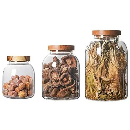 Bocal de Rangement WANGLXST, Conteneur de Rangement Alimentaire, Pour Garder les Aliments au Sec et Frais, Parfait pour les Céréales, Farines, Bonbons, Snacks, Étanchéité, Durable, Transparent