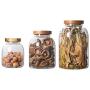 WANGLXST Storage Jar, Food Storage Container, for Keeping Food Dry Fresh, Perfect for Cereal Flour, Candy, Snack, Airtight, Durable, Transparent