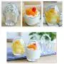 XICHEN 1 ensemble (6 pots avec 6 cuillères à dessert type fleur) Pots en coquille d'œuf en verre pour pudding/yaourt avec couvercle – Pots de verre de remplacement.