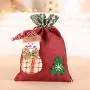 Linen Weihnachtspolster Beutel Süßigkeiten Bonbons Geschenke Beutel für Weihnachten Kinderbedarf Schneemann