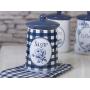 Katie Alice Stylish “Vintage Indigo” Ceramic Sugar Jar by Creative Tops, 16 x 9 cm (6?" X 3?")