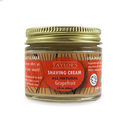 ELEVATED (by TAYLORS) All Natural Womens Shaving Cream | Aluminum Free • Paraben Free • Plastic Free | Glass Jar - Made in the USA! (2 Ounce, Grapefruit) ELEVATED (by TAYLORS) All Natural Womens Shaving Cream | Aluminum Free • Paraben Free • Plastic Free | Glass Jar - Made in the USA! (2 Ounce, Grapefruit)