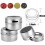CSPFAIRY Magnetic Spice Box Kitchen Spice Jars Seal Magnet Jar Seasoning Refrigerator Box Multifunction 4 Pcs/Set