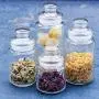 YL LY All Glass Storage Tank Glass Sealed Jar Dried Fruit Jar Large Milk Powder Jar Sugar Bowl Kitchen Supplies 750Ml