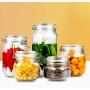 Kitchen Sealed Cans Glass Storage Jars Snacks Square Food Sealed Bottles Passion Fruit Enzyme Bottle With Lid Jam Bottle (Size : S)