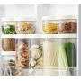 YTF-Food storage tank, plastic easy to clean transparent storage container, kitchen cabinet refrigerator sealed cans 3 sets