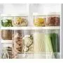 Réservoir de stockage YTF pour aliments, conteneur en plastique transparent facile à nettoyer, pour placards cuisine et réfrigérateur - ensembles de 3 pièces.