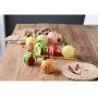 Fruit Shaped Ceramic Sugar Bowl Salt Pot Pepper Storage Jar Seasoning Pot Container Condiment Spice Box Holder with Lid and Spoon (Lemon Pomelo)
