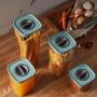 Gwjs Leakproof Seal Kitchen Storage Box, Sealed Jar Moisture-proof Tank Airtight Food Storage Containers With Lids-blue 11.5cm(5inch)