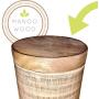 Kauri Ceramic Vintage Cookie Jar with Mango Wood Top - Made for Fresh Dog Treats, Cookies, Utensils with Air Tight Seal