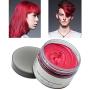 MOFAJANG Hair Color Wax Styling Cream Mud, Temporary Hair Dye Wax, Natural Hairstyle Dye Pomade for Party Cosplay, Halloween, 4.23 OZ,Red