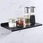 Kitchen Spice Shelf 16" Bathroom Organizer, Angle Simple Aluminium Reversible Mounting Floating Shelf, Spice Jar Holder, Bathroom Kitchen Storage Rack, Versatile Wall Shelf, Matte Black Kitchen Spice Shelf 16" Bathroom Organizer, Angle Simple Aluminium Reversible Mounting Floating Shelf, Spice Jar Holder, Bathroom Kitchen Storage Rack, Versatile Wall Shelf, Matte Black