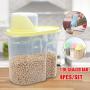 Tenrry Food Storage Container Transparent Plastic Sealed Fresh-Keeping Storage Jar Food Storage Organization 4/Set