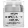 Retinol Under Eye Gel - Combo Eye Cream for Dark Circles, Eye Puffiness, Crows Feet, Eye Bags, Fine Lines – Organic Anti-Aging Wrinkle Cream – 1.7 fl oz / 50 ml (Eye Gel)