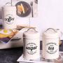 Cwg 3Pcs/Set Tea Sugar and Coffee Airtight Storage Canister Jars with Lids-White