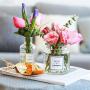Nordic Chic Glass Gray Storage Jar Bottle Scandinavian European Transparent Desk Storage Bottle Organizer Flower Container Decor,4