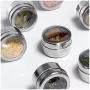 Boîtes décoratives DSWSSH pour bijoux, support magnétique pour épices en acier inoxydable, pot pour herbes, boîte pour rangement de cookware, compartiment visible pour épices, burette. Boîtes décoratives DSWSSH pour bijoux, support magnétique pour épices en acier inoxydable, pot pour herbes, boîte pour rangement de cookware, compartiment visible pour épices, burette.