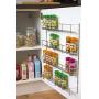 De.De. 4 Tiers Metal Wire Chrome Kitchen Cabinet Door Wall Mounted Spice Herbs Jars Storage Holder Rack Organizer Shelves Shelf Inside Cupboard