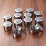 Cabilock 10 Pcs magnetic spice jar Stainless Steel Storage Containers Seasoning Holders Herb Storage Jars for Home Kitchen Bar