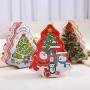 MOMU Christmas Tree Shape Tin Sealed Jar Jewelry Biscuits Coin Candy Storage Box Container Case Headphones Organizer