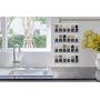 Spice Racks Organizer For Cabinet Door Mount, Wall Mounted: Unique Racks Design to Secure Jars - Set of 4 Spices & Seasoning Chrome Hanging Shelf Kit - Storage in Kitchen, Pantry, Cupboard, Countertop